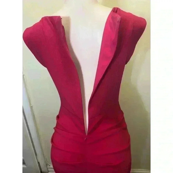 Nicole Miller Women's Red Midi Dress Size 2 - Picture 6 of 12